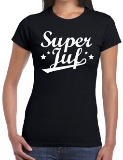 Bellatio Decorations Super juf cadeau t-shirt zwart voor dames L