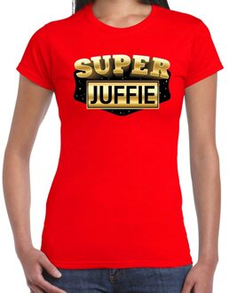 Bellatio Decorations Super Juffie cadeau t-shirt rood voor dames XS