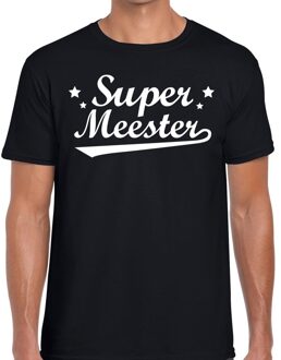 Bellatio Decorations Super meester cadeau t-shirt zwart heren 2XL