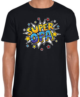 Bellatio Decorations Super opa cadeau t-shirt zwart voor heren