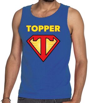 Bellatio Decorations Super Topper tanktop heren blauw  / mouwloos shirt Super Topper  heren 2XL