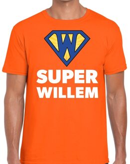 Bellatio Decorations Super Willem t-shirt oranje heren 2XL - Feestshirts