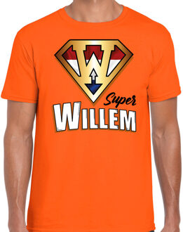 Bellatio Decorations Super Willem t-shirt oranje voor heren - Koningsdag shirts 2XL