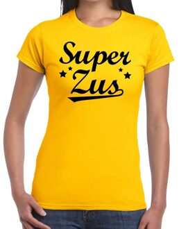Bellatio Decorations Super zus cadeau t-shirt geel voor dames