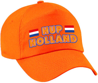 Bellatio Decorations Supporter pet / cap - oranje - Hup Holland - Holland vlag - EK / WK