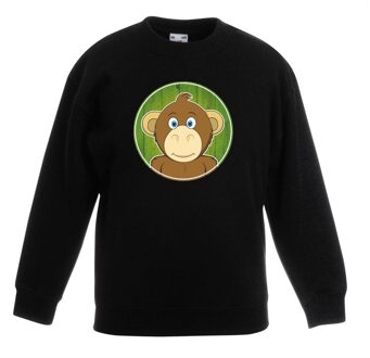 Bellatio Decorations Sweater aap zwart kinderen