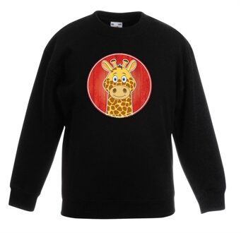 Bellatio Decorations Sweater giraffe zwart kinderen