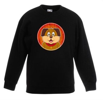 Bellatio Decorations Sweater hond zwart kinderen
