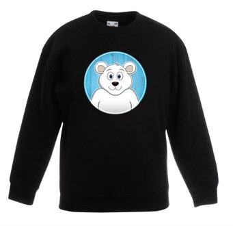 Bellatio Decorations Sweater ijsbeer zwart kinderen