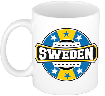 Bellatio Decorations Sweden / Zweden logo supporters mok / beker 300 ml - feest mokken Multikleur