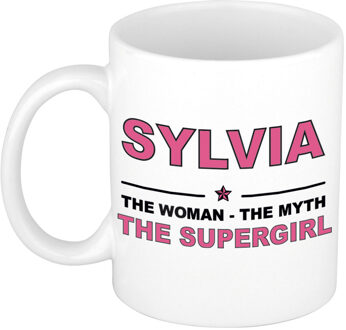 Bellatio Decorations Sylvia The woman, The myth the supergirl collega kado mokken/bekers 300 ml Oudroze
