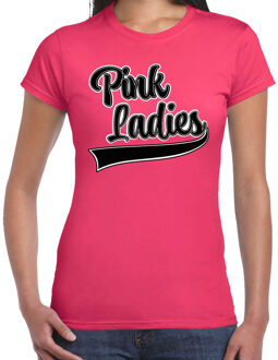 Bellatio Decorations T-shirt Grease Pink ladies - roze - carnaval shirt