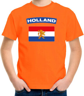 Bellatio Decorations T-shirt Hollandse vlag oranje kinderen L (146-152) - Feestshirts