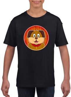 Bellatio Decorations T-shirt hond zwart kinderen