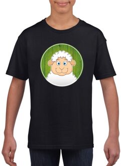 Bellatio Decorations T-shirt lammetje zwart kinderen