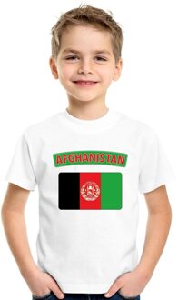 Bellatio Decorations T-shirt met Afghaanse vlag wit kinderen XS (110-116)