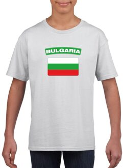 Bellatio Decorations T-shirt met Bulgaarse vlag wit kinderen S (122-128)