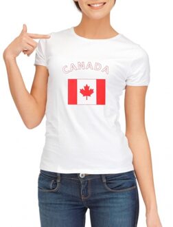 Bellatio Decorations T-shirt met Canadese vlag print voor dames