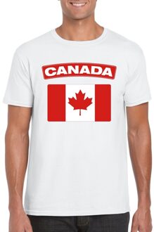 Bellatio Decorations T-shirt met Canadese vlag wit heren 2XL