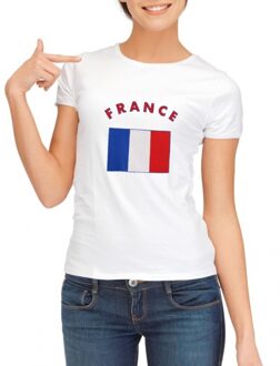 Bellatio Decorations T-shirt met Franse vlag print voor dames