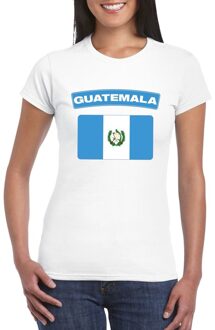 Bellatio Decorations T-shirt met Guatemalaanse vlag wit dames L