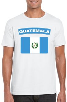 Bellatio Decorations T-shirt met Guatemalaanse vlag wit heren 2XL