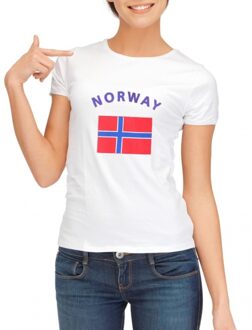 Bellatio Decorations T-shirt met Noorse vlag print voor dames