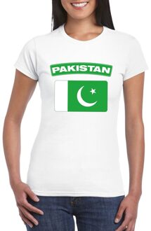 Bellatio Decorations T-shirt met Pakistaanse vlag wit dames XS