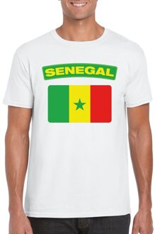 Bellatio Decorations T-shirt met Senegalese vlag wit heren 2XL