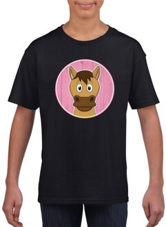 Bellatio Decorations T-shirt paard zwart kinderen
