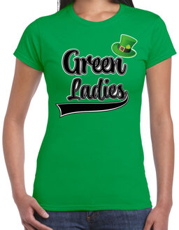 Bellatio Decorations T-shirt st. Patricksday - green ladies - dames - groen L - Feestshirts