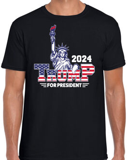 Bellatio Decorations T-shirt Trump heren - vrijheidsbeeld - grappig/fout voor carnaval