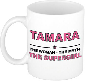 Bellatio Decorations Tamara The woman, The myth the supergirl collega kado mokken/bekers 300 ml Oudroze
