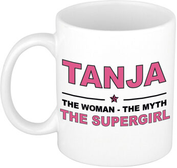 Bellatio Decorations Tanja The woman, The myth the supergirl collega kado mokken/bekers 300 ml Oudroze