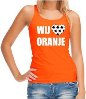 Bellatio Decorations Tanktop wij houden van oranje Holland / Nederland supporter EK/ WK oranje voor dames