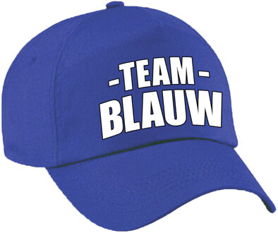 Bellatio Decorations Team blauw petten voor kinderen voor training
