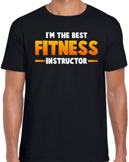 Bellatio Decorations The best fitness instructor t-shirt zwart voor heren 2XL