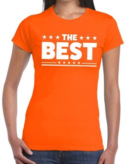 Bellatio Decorations The Best fun t-shirt oranje voor dames L - Feestshirts