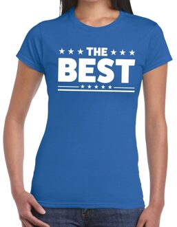 Bellatio Decorations The Best tekst t-shirt blauw dames - dames shirt The Best 2XL