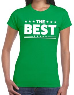 Bellatio Decorations The Best tekst t-shirt groen dames 2XL