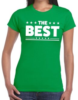 Bellatio Decorations The Best tekst t-shirt groen dames