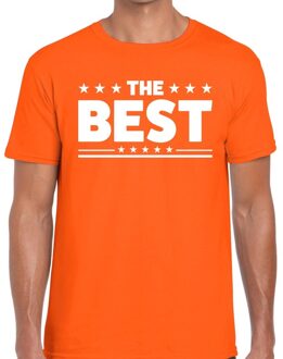 Bellatio Decorations The Best tekst t-shirt oranje heren