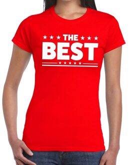 Bellatio Decorations The Best tekst t-shirt rood dames XS