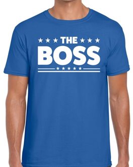Bellatio Decorations The Boss heren T-shirt blauw