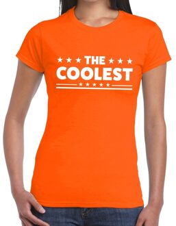 Bellatio Decorations The Coolest fun t-shirt oranje voor dames 2XL - Feestshirts