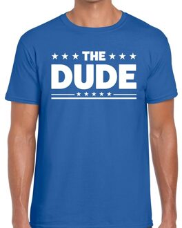 Bellatio Decorations The Dude heren T-shirt blauw 2XL