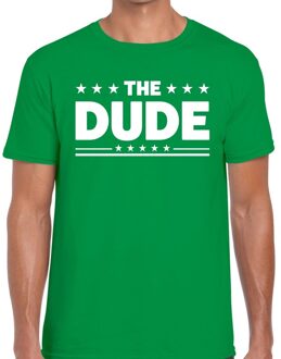 Bellatio Decorations The Dude tekst t-shirt groen heren 2XL