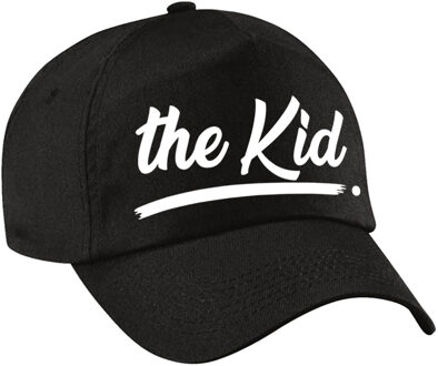 Bellatio Decorations The Kid tekst pet / baseball cap zwart voor kinderen - Verkleedhoofddeksels