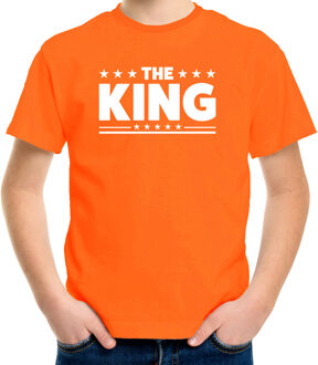 Bellatio Decorations The King tekst t-shirt oranje kids