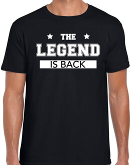 Bellatio Decorations The legend is back fun t-shirt zwart voor heren 2XL